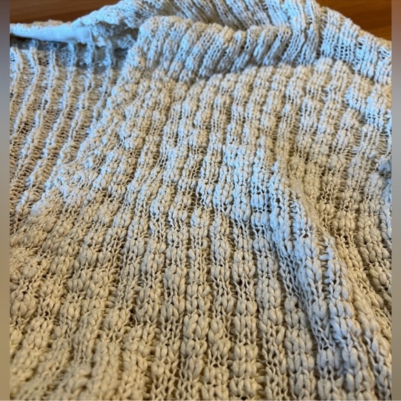 Free People Cozy Cream Oversized Cardigan Chunky Knit Dolman L/G - Picture 12 of 12